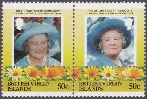 British Virgin Islands 513-514 Queen Mother 1985