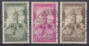 SAAR 1956 Sc#B111-113 Mi#373-375 used (DR1452)