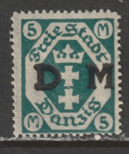 1921 Danzig - Sc O24 - MH VF - 1 single - Overprinted