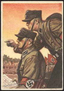 3rd Reich Germany 1932 SS Recruiting Nr3 Propaganda Postcard USED 111473