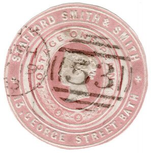 (I.B) QV Postal : Newspaper Wrapper - Stafford Smith 1d (Advertising Ring)