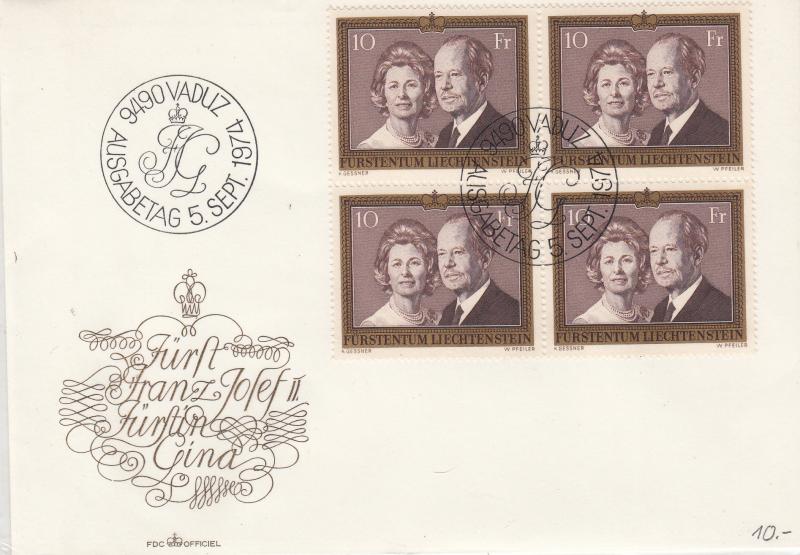 Liechtenstein, #557, used, Cover, CV$32.00