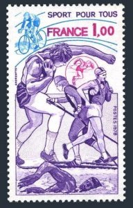 France 1619 two stamps,MNH.Michel 2125. Sports for all,1978.