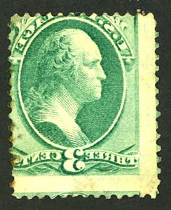 U.S. #184 USED MAJOR OFFSET ON BACK