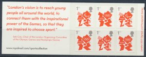 GB London 2012 Olympic Booklet SG MB9  SC# 2982b*  Mint as issued see scan  