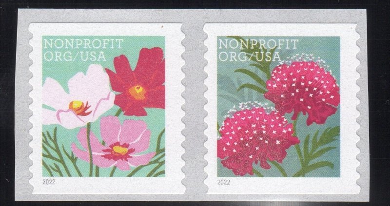 US 5664-65 2022 Butterfly Garden Non-profit rate (5c) MNH