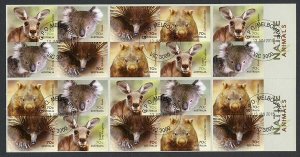 Australia AUS SG4300b Native Animals booklet pane (SB491) of 20 Fine Used