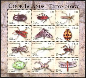 Cook Islands 2013 Insects Butterflies Sheet of 12 MNH **