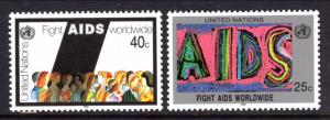 UN New York 573-574 AIDS MNH VF