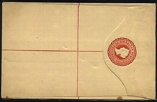 GIBRALTAR QV 20c registered envelope unused................................19053