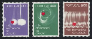 Portugal World Heart Month 3v 1972 MNH SG#1467-1469