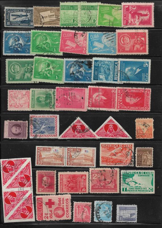 Assortment of early Cuban stamps Lot 4B as pictured