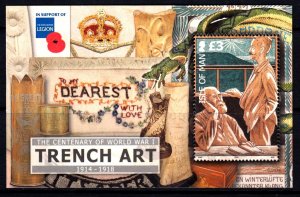 Isle of Man 2014 World War I Trench Art Mint MNH Miniature Sheet SC 1626