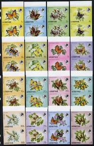 Lesotho 1984 Butterflies complete set of 16 values (incl ...