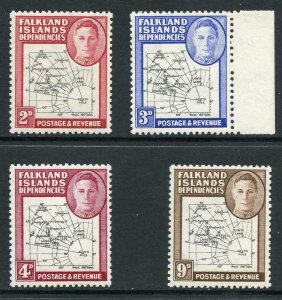 Falkland Is Deps SG G3/7 Variety U for O in 80 U/M set of 4