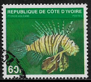 Ivory Coast #521A Used Stamp - Fish
