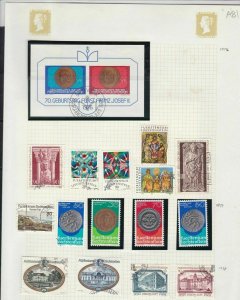 liechtenstein 1976/7/8 stamps page ref 17956