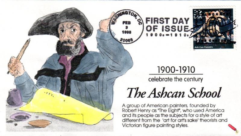 #3182h Ash Can School - Painters Dynamite FDC
