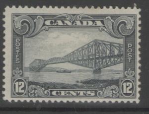 CANADA SG282 1929 12c GREY-BLACK MTD MINT
