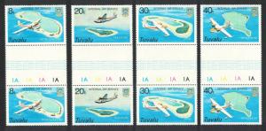 Tuvalu Internal Service 4v Vertical Gutter Pairs 1979 MNH SG#127-130