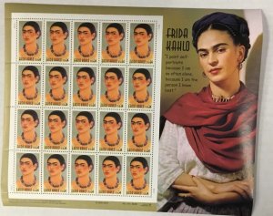 3509   Frida Kahlo Artist  34¢ MNH sheet of 20  Issued in 2001