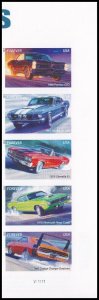 US 4747b Muscle Cars imperf NDC plate strip LR (5 stamps) MNH 2013