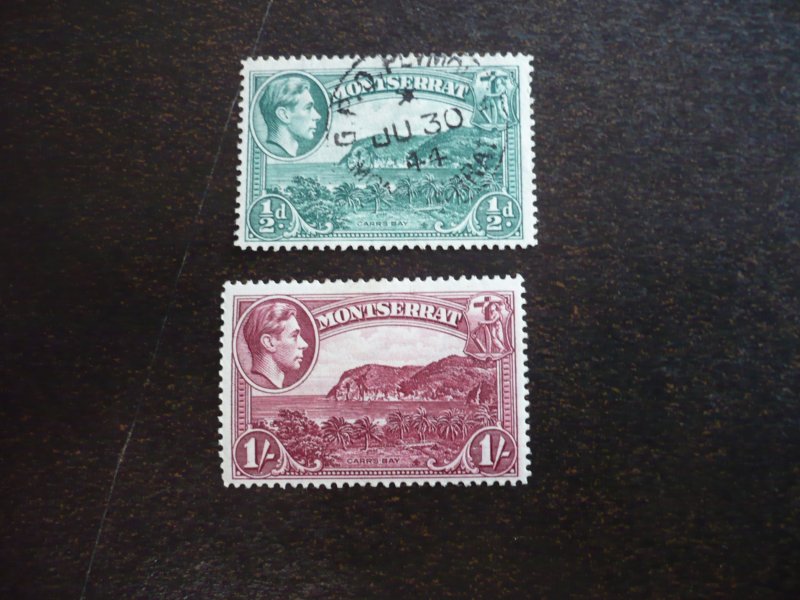 Stamps - Montserrat - Scott# 92,99 - Mint Hinged & Used Part Set of 2 Stamps