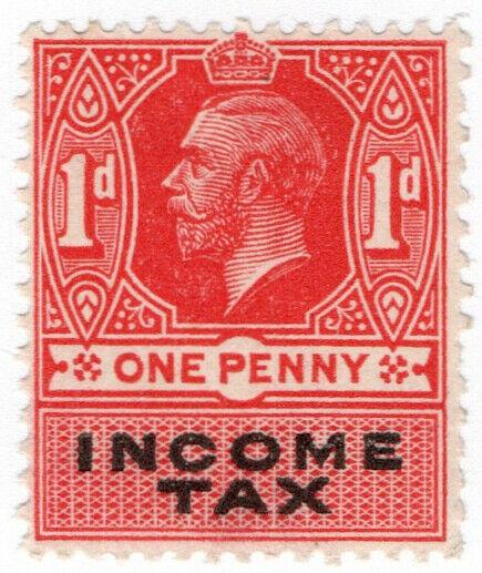 (I.B) George V Revenue : Income Tax 6d (1914)