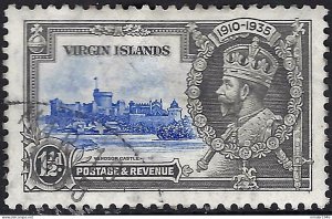 BRITISH VIRGIN ISLANDS 1935 KGV 1½d Ultramarine & Grey 'Jubilee'  SG104 FU