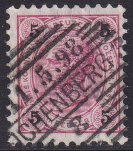 Austria - 1890 - Scott #54 - used - REICHENBERG 3 pmk Czech Republic