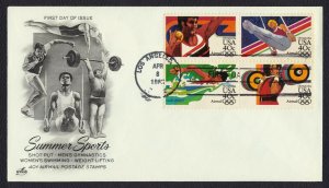 #C108b 40c 1984 Summer Olympics, Art Craft-Add FDC **ANY 4=FREE SHIPPING**