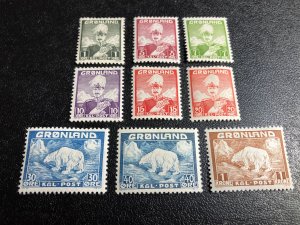 Greenland Scott 1-9 Mint