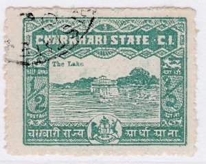 1931 INDIAN STATES CHARKHARI 1/2a Used Stamp A29P29F40323-