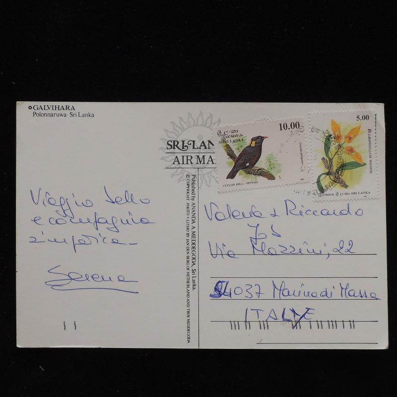 ZS-AC630 SRI LANKA - Birds, To Marina Di Massa Italy Postcard