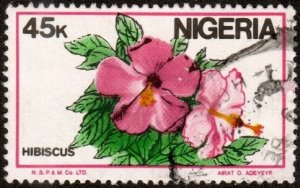 Nigeria 497  - Used - 45k Hibiscus (1986)