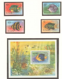 St. Lucia #443-447 Mint (NH) Single (Complete Set)