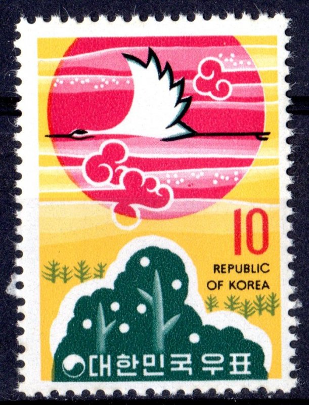 Korea South 1971 Sc#805 JAPANESE CRANE - NEW YEAR 1972 Single MNH