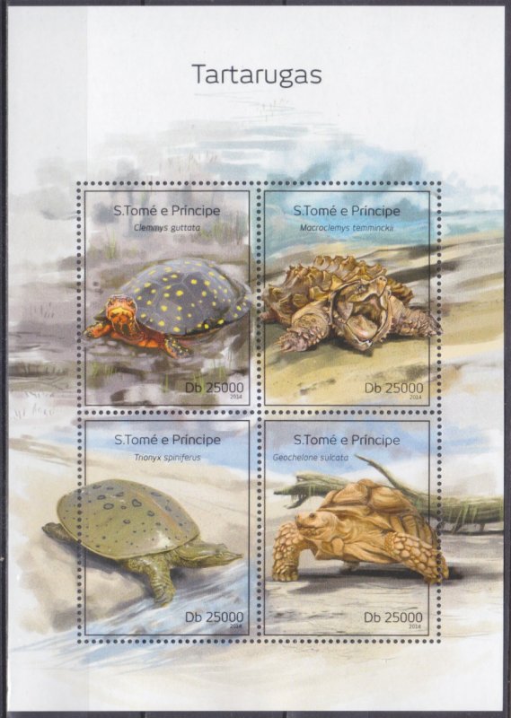 2014 Sao Tome and Principe 5589-92KL Turtles 10,00 €
