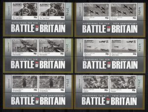 ZAYIX Alderney 369-374 MNH Pairs Battle of Britain Military War 101623SM58