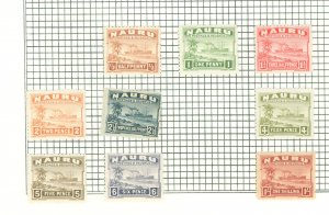 Nauru #17/27a Unused Single (Complete Set)