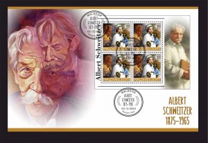 FDC. Cover . Albert Schweitzer 2023 year 8 covers perforated NEW