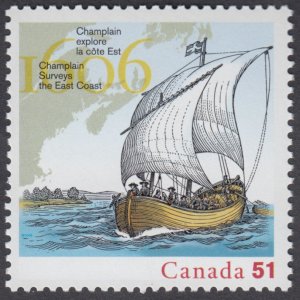 Canada - #2156a Champlain Surveys The East Coast From Souvenir Sheet - MNH