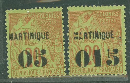 Martinique #6/8 Unused