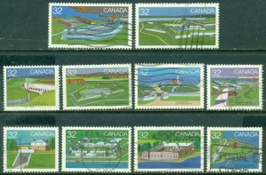 CANADA SCOTT #'s 983-992 CANADA DAY SET, USED, GREAT PRICE!
