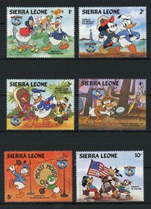 Sierra Leone Disney Stamps Donald in Movies Serie Set of 6 Stamps Mint NH