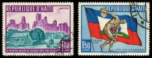 HAITI Sc C146-47 VF/USED - 1959 1g & 1.5g Pan-American Games, Chicago