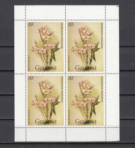 Guyana, Scott cat. 1032. 55 value. Orchid sheet of 4.