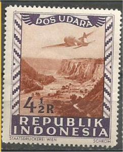 INDONESIA, 1949, MNH 41/2r AIR POST Scott C27