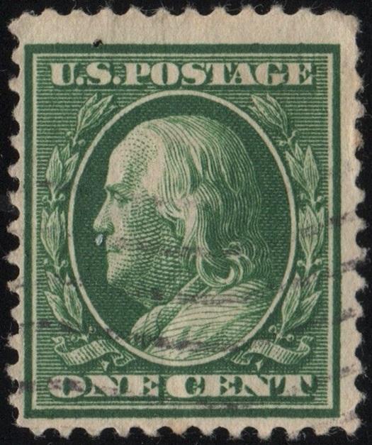 SC#374 1¢ Franklin (1910) Used