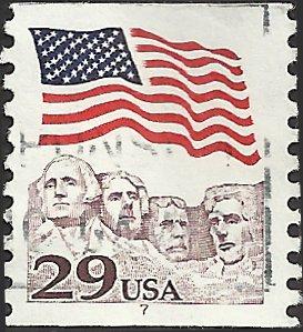 P.N.C. 7 # 2523 USED FLAG OVER MOUNT RUSHMORE